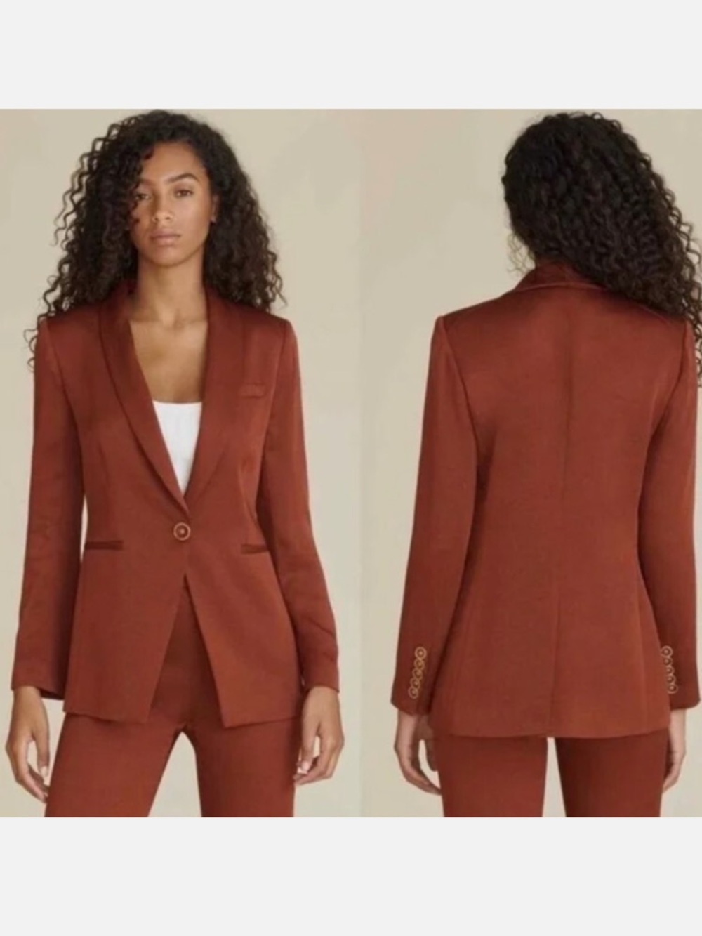 Veronica Beard Bronze Satin Suit NWT